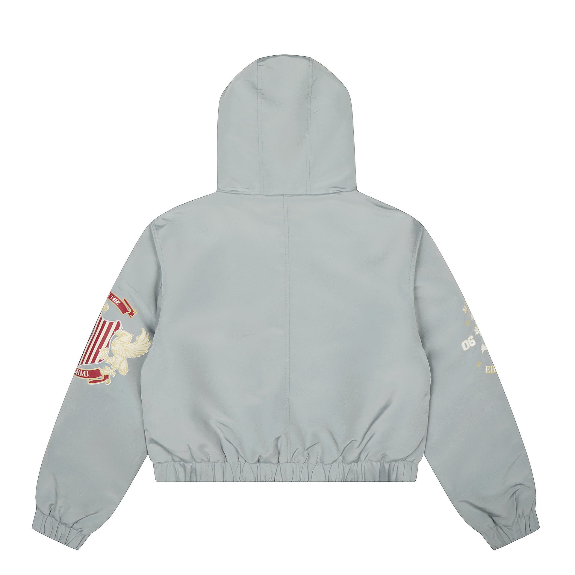 Alphabet collar spliced cotton jacket