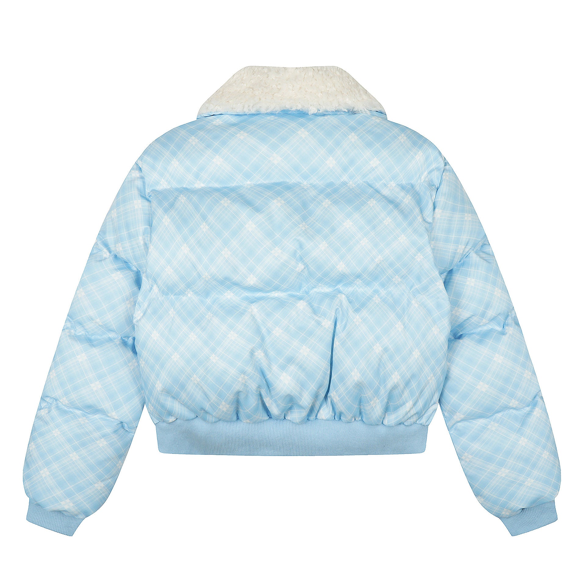 Retro plaid plush lapel short cotton jacket for women