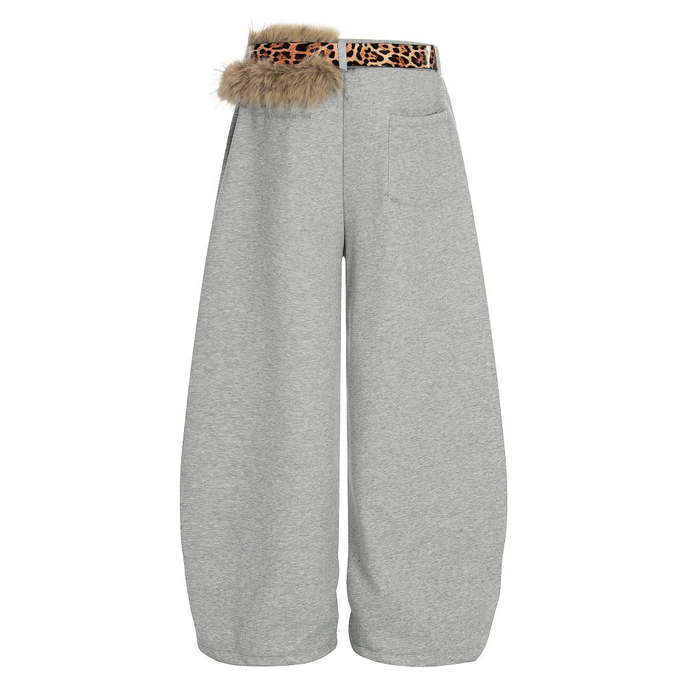 Bent knife and velvet sweatpants