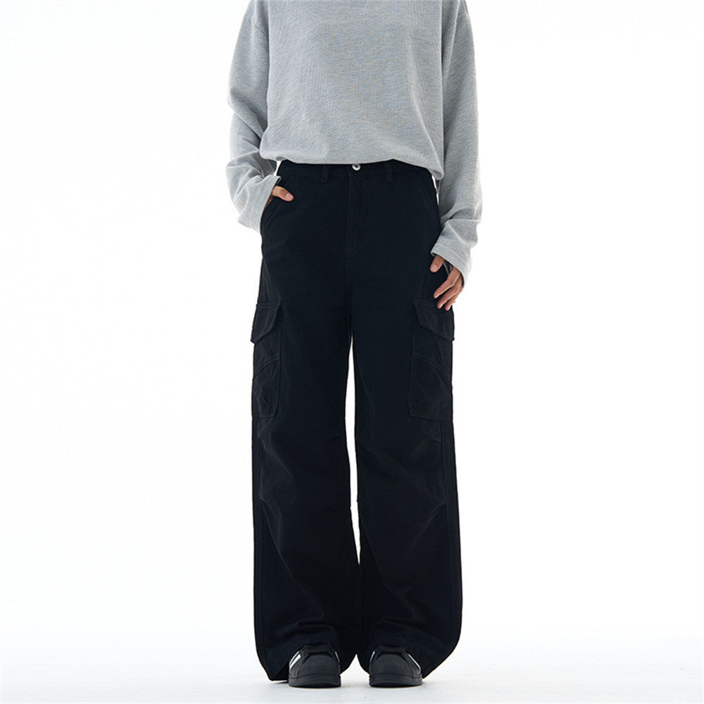 Multi pocket wide leg pants