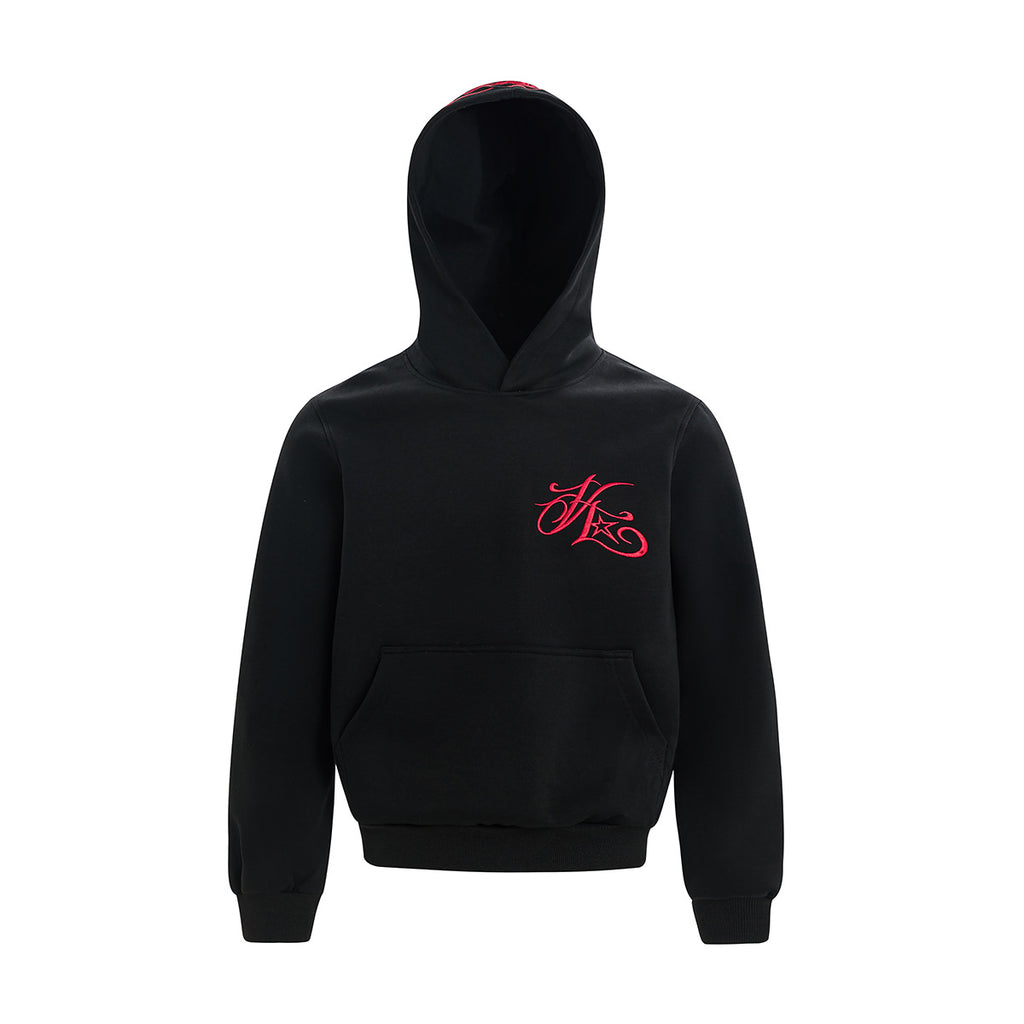 Embroidered hoodie hooded sweatshirt