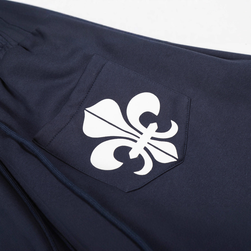 Fake two-piece spliced fleece sports pants