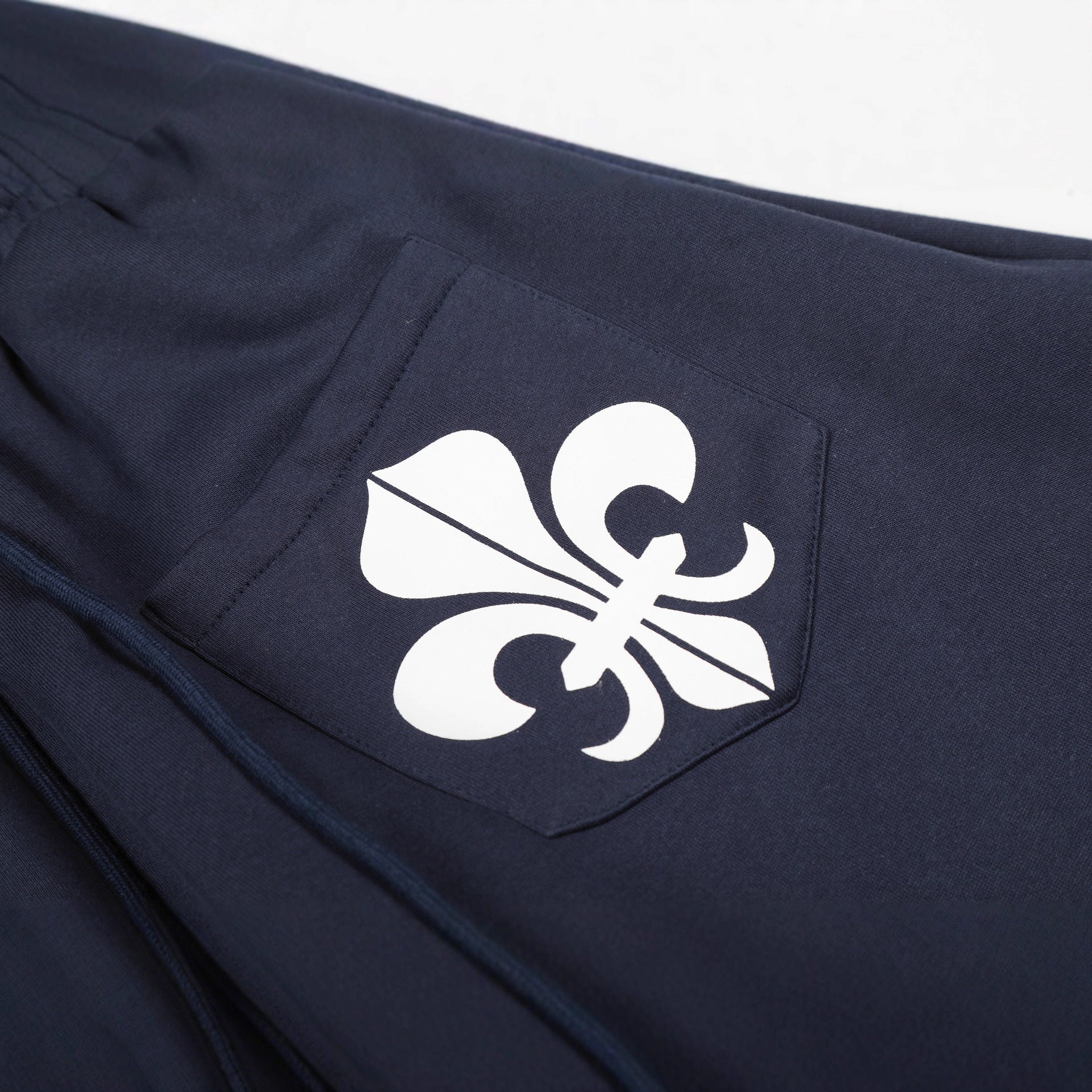 Fake two-piece spliced fleece sports pants