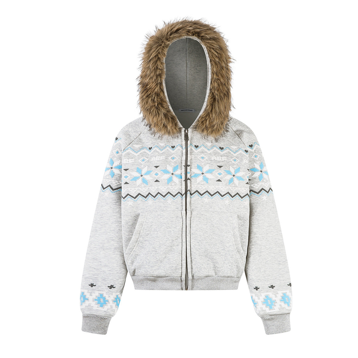 Ethnic pattern loose hoodie