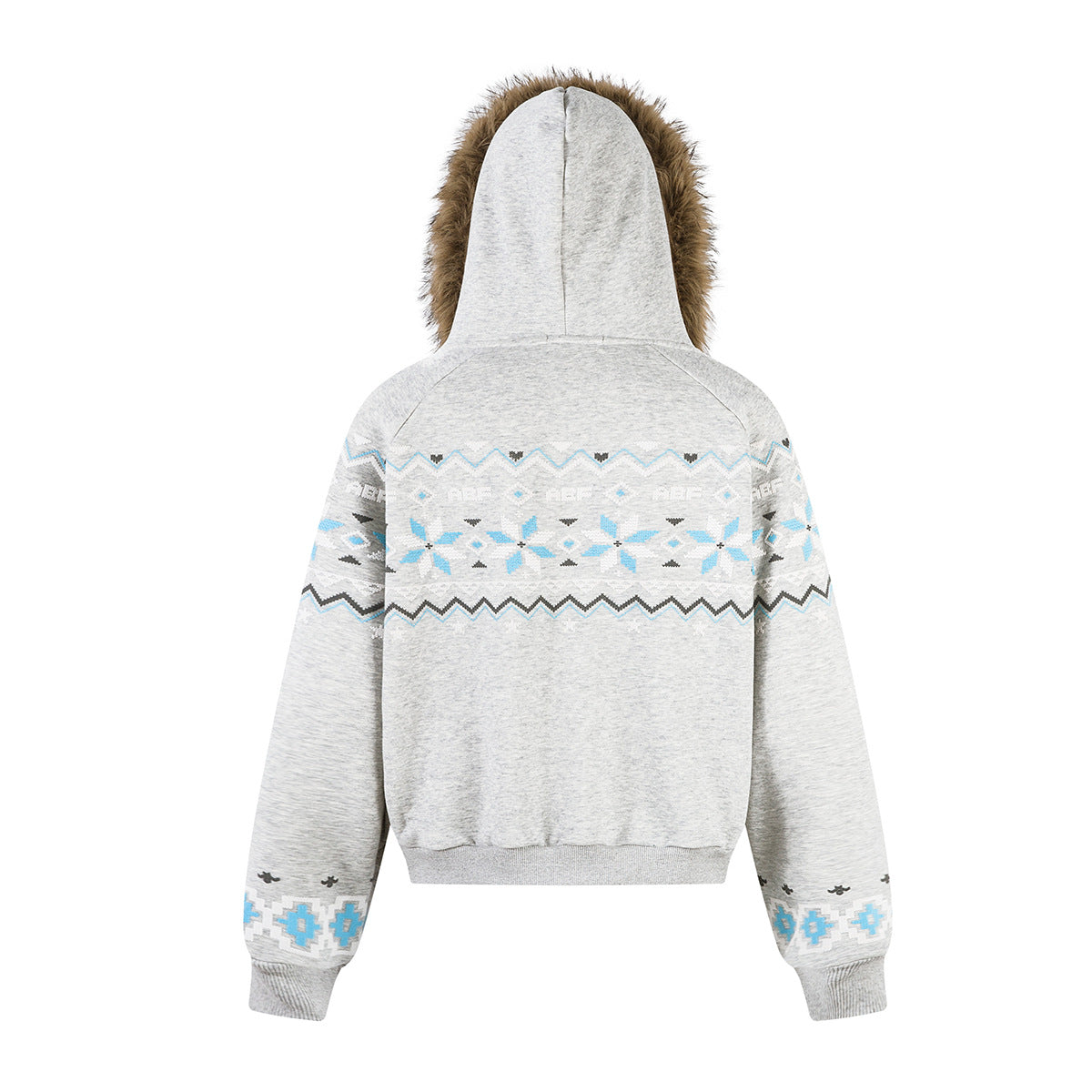Ethnic pattern loose hoodie