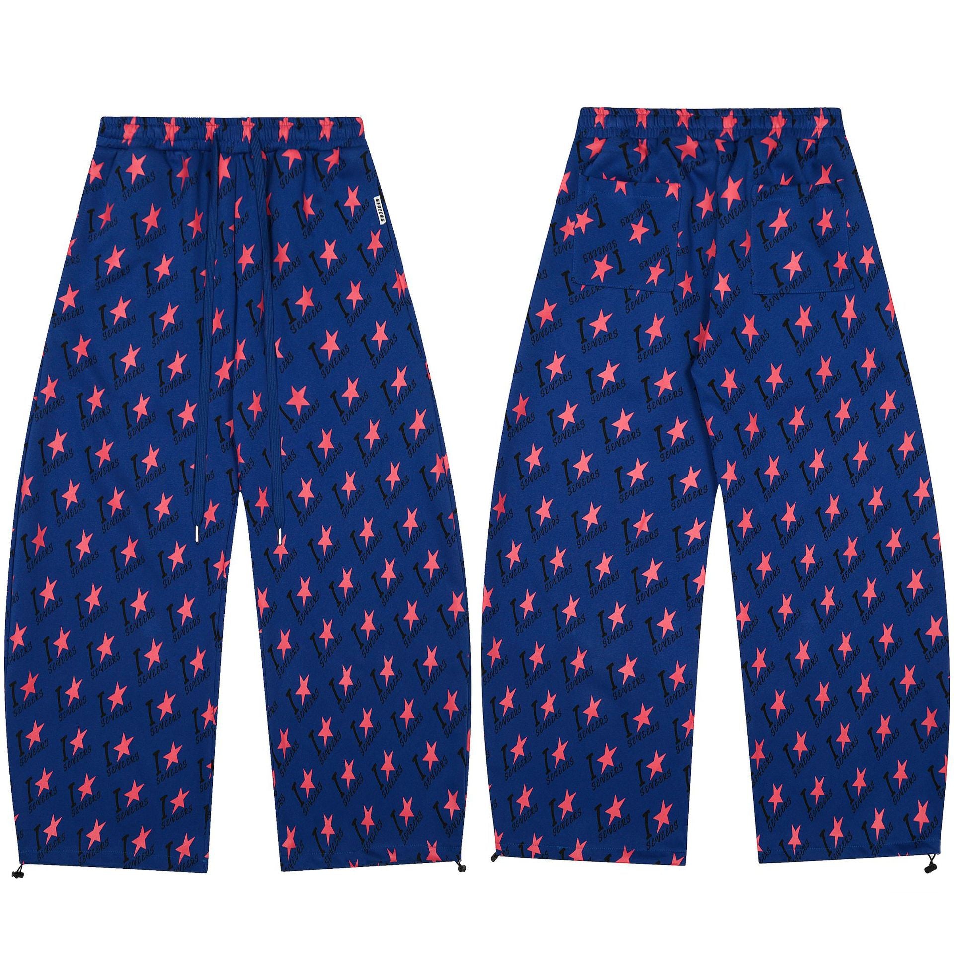 Full printed star sports casual pants