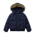 Loose fur collar thickened and detachable cotton jacket