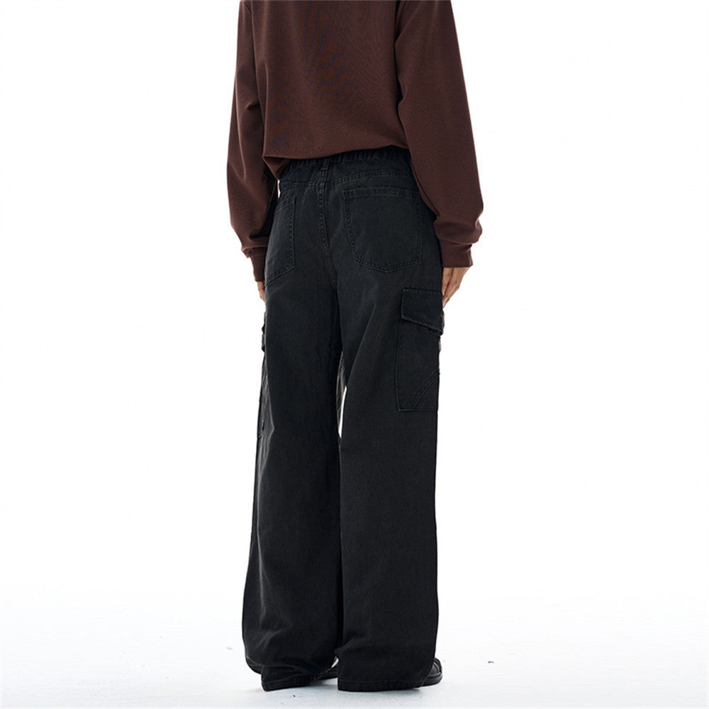 Multi pocket wide leg pants