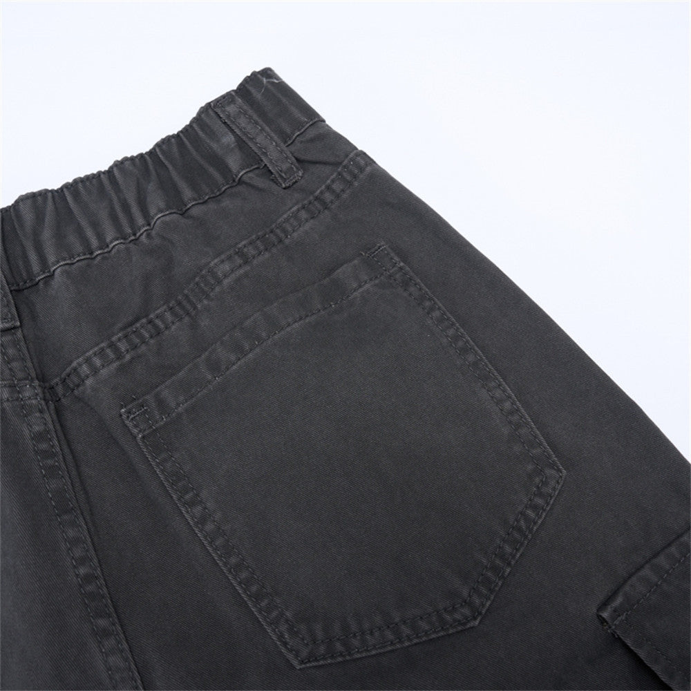 Multi pocket wide leg pants