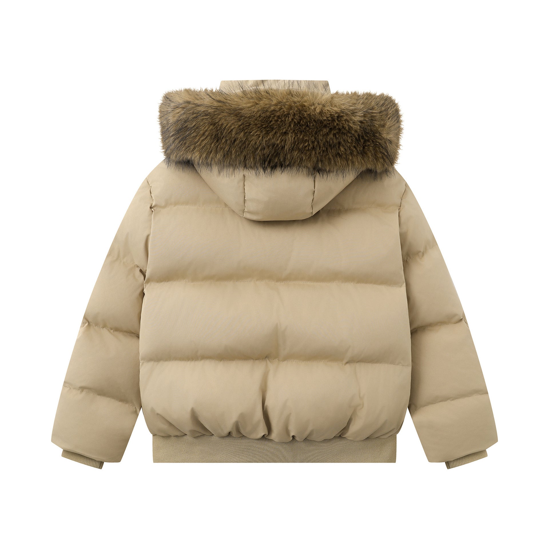 Loose fur collar thickened and detachable cotton jacket