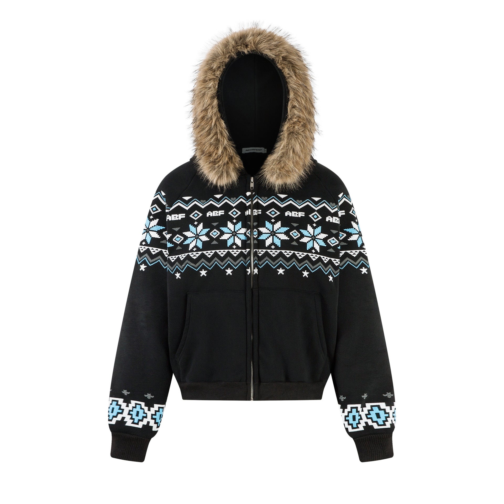 Ethnic pattern loose hoodie